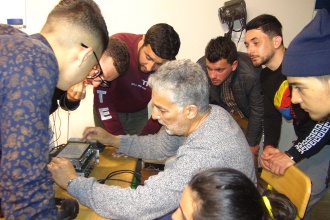 Opérateur prise de son exercice studio